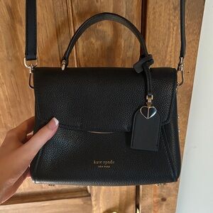 kate spade Black Pebbled Leather Top-Handle Satchel